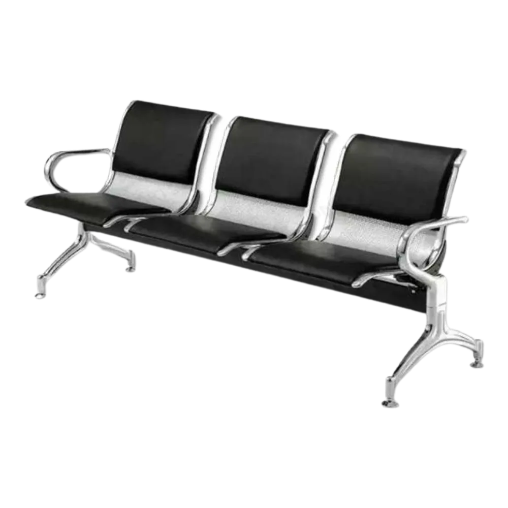 Social 3-Seater Waiting Chair (Stainless Steel)